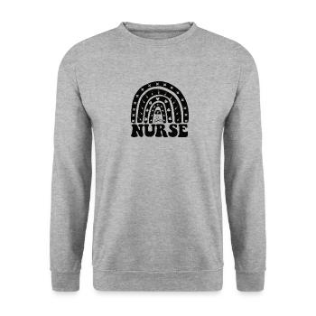 Adjoint au médecin Adjoint Au bureau du médecin - Sweat-shirt Unisexe - gris chiné - Devant - Alina (178cm) & Michal (187cm)