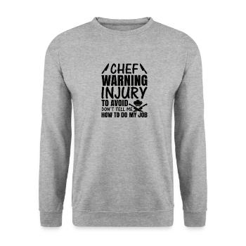 Chef Hat, Chef, Kitchen, Five stars, Gold, 5, - Unisex Sweatshirt - salt & pepper - Front - Alina (178cm) & Michal (187cm)