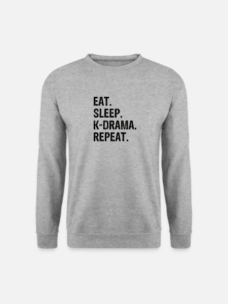 K-Drama Kdrama Korea Südkorea Seoul K-Drama - Unisex Pullover - Weißgrau meliert