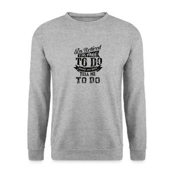 FEMME HEUREUSE VIE HEUREUSE Épouse Partenaire - Sweat-shirt Unisexe - gris chiné - Devant - Alina (178cm) & Michal (187cm)