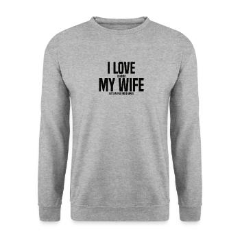 Eherfrau Gaming Video Games Console Partner PC - Unisex Sweatshirt - salt & pepper - Front - Alina (178cm) & Michal (187cm)