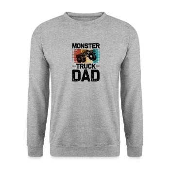Monster Truck Monster Truck Papa Père Cadeau - Sweat-shirt Unisexe - gris chiné - Devant - Alina (178cm) & Michal (187cm)