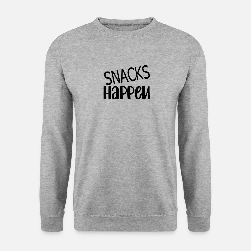 Snack Abendessen Speise Hungrig Naschen Essen - Unisex Pullover - Weißgrau meliert