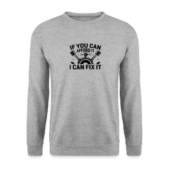 Mechanic Technician Craftsman Garage Car Hobbyist - Unisex Sweatshirt - salt & pepper - Front - Alina (178cm) & Michal (187cm)