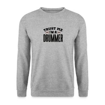 Batteur Batterie Musiciens - Sweat-shirt Unisexe - gris chiné - Devant - Alina (178cm) & Michal (187cm)