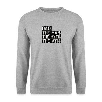 Welt bester Papa Vater Paare Paar Eltern Dad daddy - Unisex Pullover - Weißgrau meliert - Vorne - Alina (178cm) & Michal (187cm)