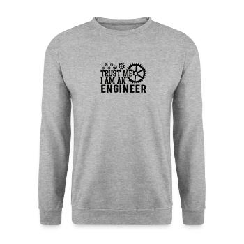 Mechanical Engineer Mechanical Engineer Profession - Unisex Sweatshirt - salt & pepper - Front - Alina (178cm) & Michal (187cm)