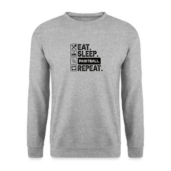 Paintball Gift Paintballer Paintball Player - Unisex Sweatshirt - salt & pepper - Front - Alina (178cm) & Michal (187cm)