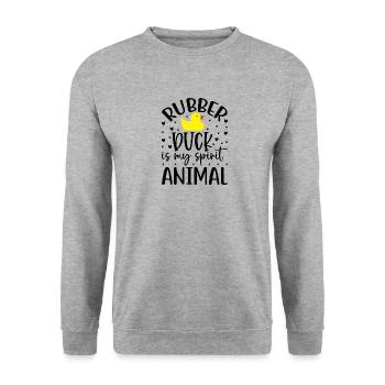 Duck family Rubber ducks Bathing duck Duck - Unisex Sweatshirt - salt & pepper - Front - Alina (178cm) & Michal (187cm)