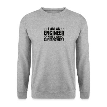Ingenieur Gehirn Maschinenbau Elektrotechnik Mathe - Unisex Pullover - Weißgrau meliert - Vorne - Alina (178cm) & Michal (187cm)