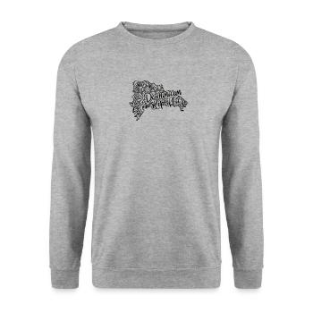 Drapeau du drapeau du cœur de la République dominicaine - Sweat-shirt Unisexe - gris chiné - Devant - Alina (178cm) & Michal (187cm)