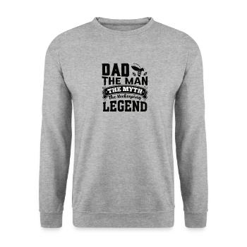 Beekeepers Papa Funny Daddy Proverbs Father's Day - Unisex Sweatshirt - salt & pepper - Front - Alina (178cm) & Michal (187cm)