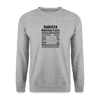 Fier Barista Profession Café Restauration Espresso - Sweat-shirt Unisexe - gris chiné - Devant - Alina (178cm) & Michal (187cm)
