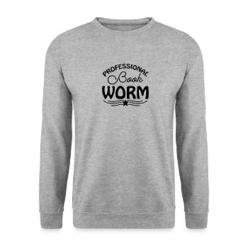 Read books Bookworm - Unisex Sweatshirt - salt & pepper - Front - Alina (178cm) & Michal (187cm)