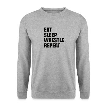 Lutte Lutte Cadeau de lutteur lutteur - Sweat-shirt Unisexe - gris chiné - Devant - Alina (178cm) & Michal (187cm)