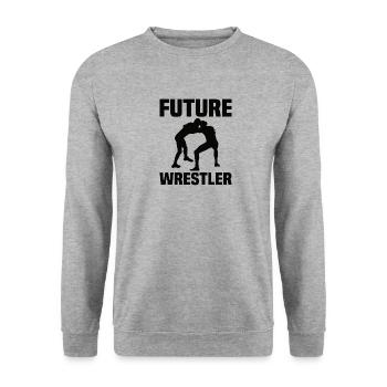 Lutte Lutte Cadeau de lutteur lutteur - Sweat-shirt Unisexe - gris chiné - Devant - Alina (178cm) & Michal (187cm)