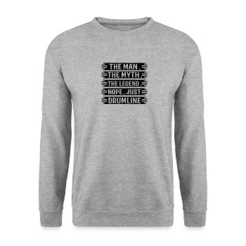 Drumline - Drummer - Trommel - Trommler - Lustig - Unisex Pullover - Weißgrau meliert - Vorne - Alina (178cm) & Michal (187cm)