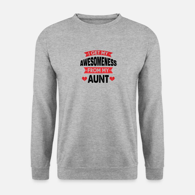Verrückte Tante Spruch - Unisex Pullover - Weißgrau meliert