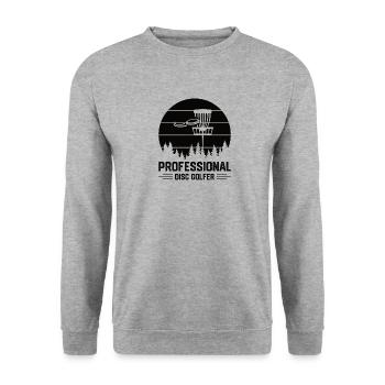 Disc Golf Disc Golf Frisbee Tree Basket Drop - Sweat-shirt Unisexe - gris chiné - Devant - Alina (178cm) & Michal (187cm)
