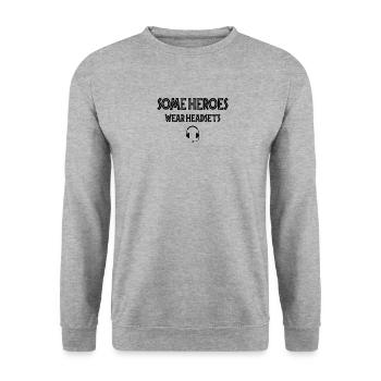 Bester Disponent Spruch Geschenk Beruf Logistik - Unisex Pullover - Weißgrau meliert - Vorne - Alina (178cm) & Michal (187cm)