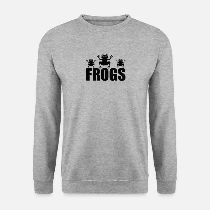Ich Liebe Frösche - Unisex Pullover - Weißgrau meliert