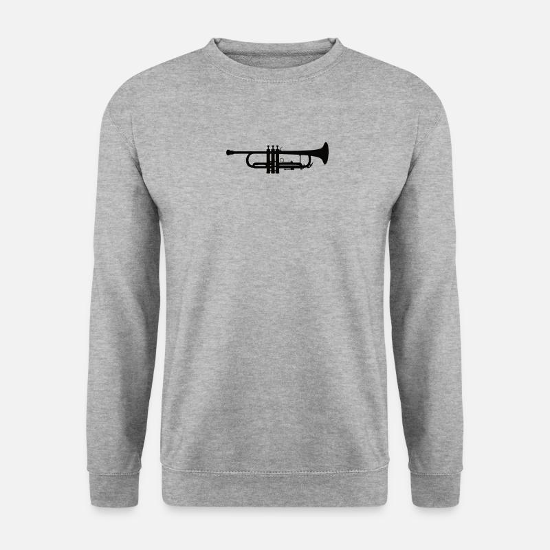 Trompete Orchester Musiker Trompeter Blasmusik - Unisex Pullover - Weißgrau meliert