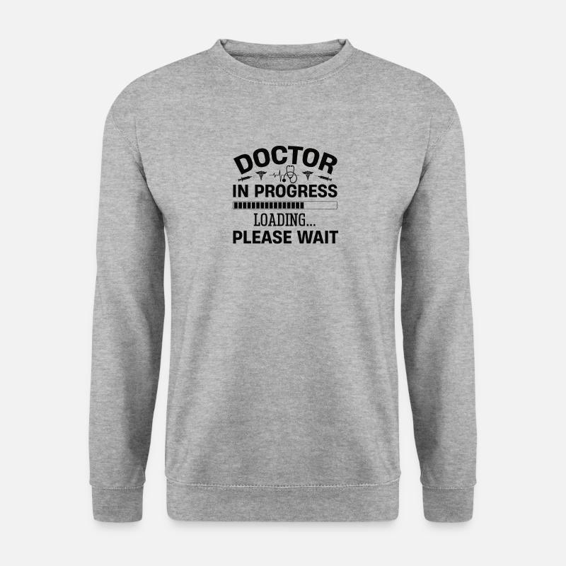 Doktor Abschluss Doktor Arbeit Doktoren - Unisex Pullover - Weißgrau meliert