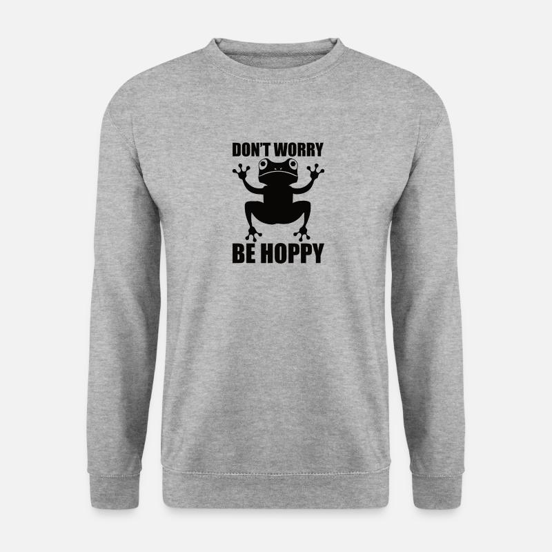Ich Liebe Frösche - Unisex Pullover - Weißgrau meliert