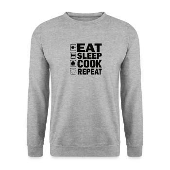 Chef Profession Gastronomy Cooking Chef's Hat - Unisex Sweatshirt - salt & pepper - Front - Alina (178cm) & Michal (187cm)