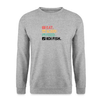 Fisch Aquarium Meerestier Naturschutz - Unisex Pullover - Weißgrau meliert - Vorne - Alina (178cm) & Michal (187cm)