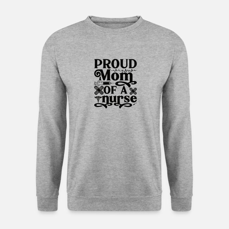 Stolze Mutter einer Krankenschwester - Unisex Pullover - Weißgrau meliert