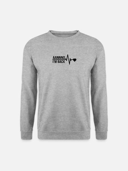 Herzinfarkt Herzoperation Herzkrank Bypass - Unisex Pullover - Weißgrau meliert
