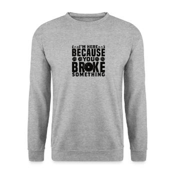 Carpenter Carpenter Wood Craft Tool Building - Unisex Sweatshirt - salt & pepper - Front - Alina (178cm) & Michal (187cm)