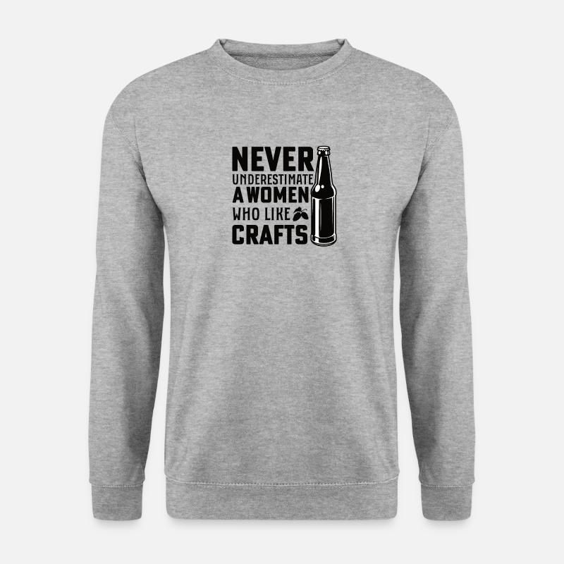 Bierbrauen Bierbrauer Frau - Unisex Pullover - Weißgrau meliert