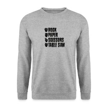 Carpenter Carpenter Wood Craft Tool Building - Unisex Sweatshirt - salt & pepper - Front - Alina (178cm) & Michal (187cm)