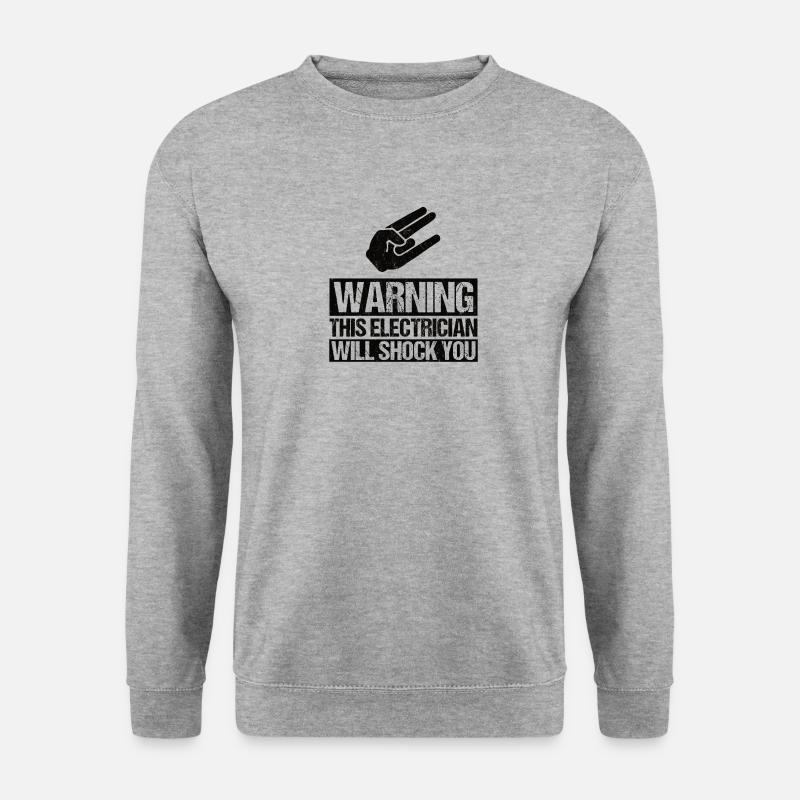 Elektriker Elektrotechnik Isolierzange Elektronik - Unisex Pullover - Weißgrau meliert