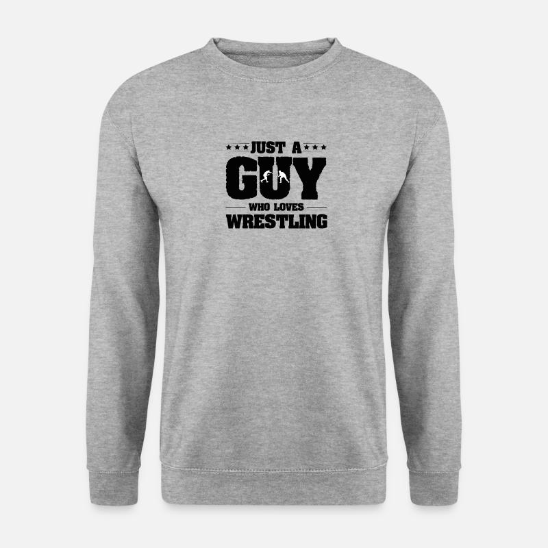 Wrestling Ringen Wrestler Ringer Geschenk - Unisex Pullover - Weißgrau meliert