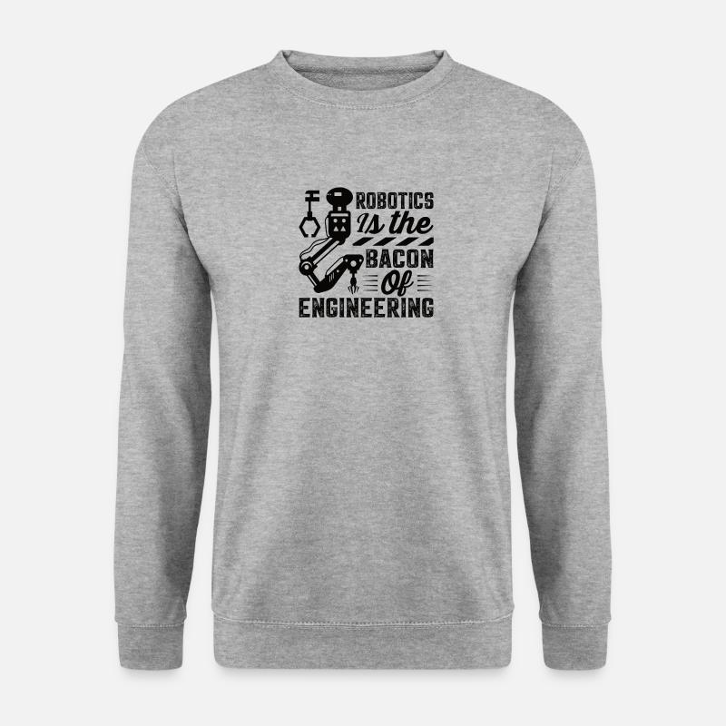 Roboter Programmierer Automatisierungstechniker - Unisex Pullover - Weißgrau meliert