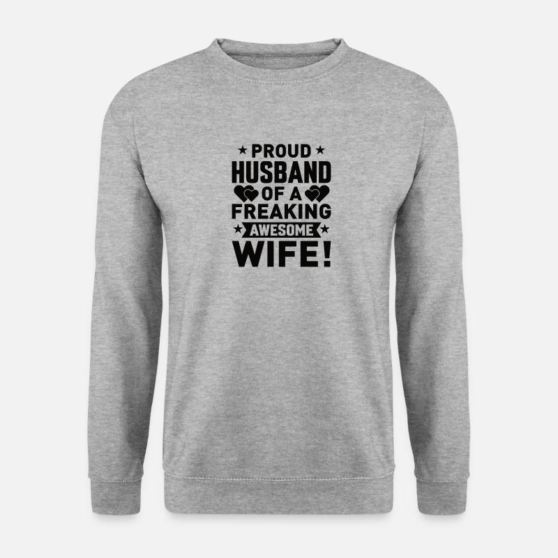 Beste Ehefrau - Unisex Pullover - Weißgrau meliert