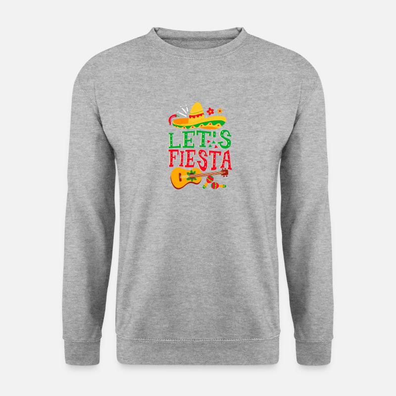 Lets Fiesta - Unisex Pullover - Weißgrau meliert