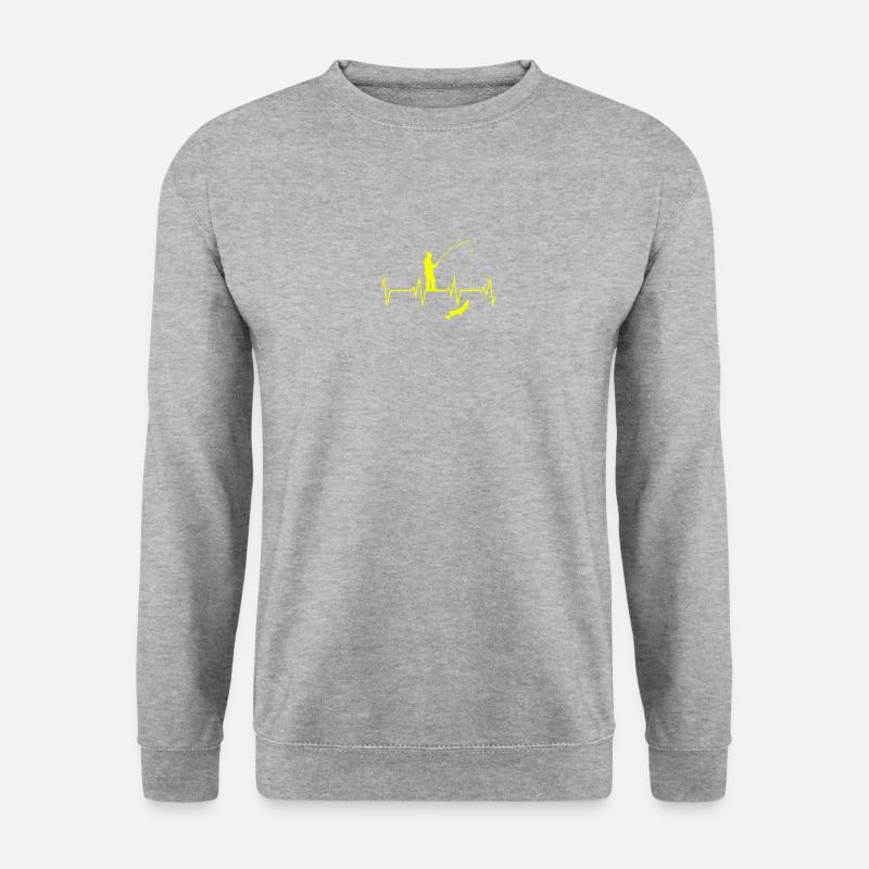 Angel Herzschlag - Unisex Pullover - Weißgrau meliert