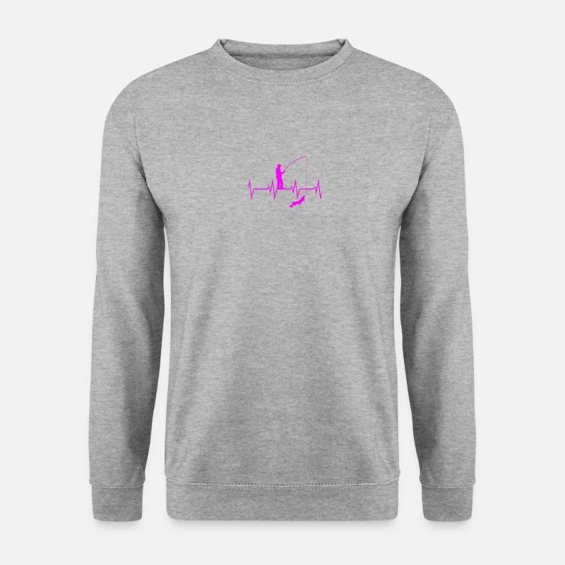 Angel Herzschlag - Unisex Pullover - Weißgrau meliert