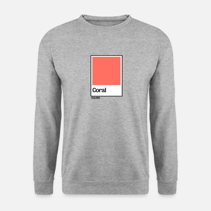 COLORS Coral - Unisex Pullover - Weißgrau meliert