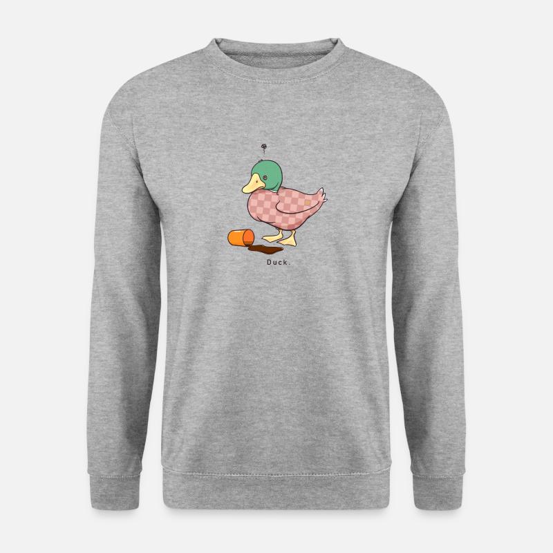 Duck. - Unisex Pullover - Weißgrau meliert