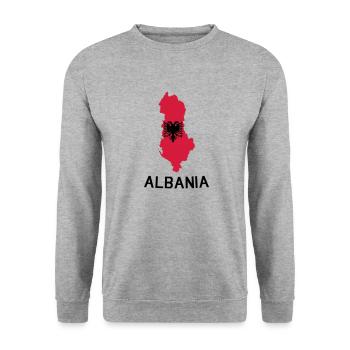 Albania - Unisex Sweatshirt - salt & pepper - Front - Alina (178cm) & Michal (187cm)