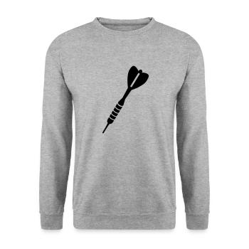 Darts - Unisex Pullover - Weißgrau meliert - Vorne - Alina (178cm) & Michal (187cm)