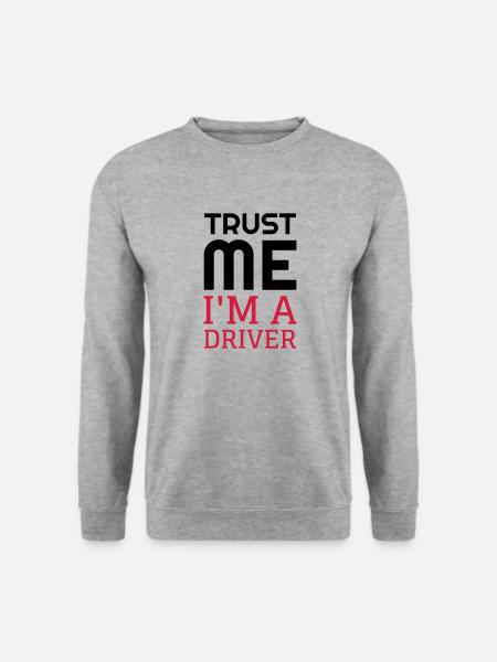Fahrer Fahren Sport Auto Spieler - Unisex Pullover - Weißgrau meliert