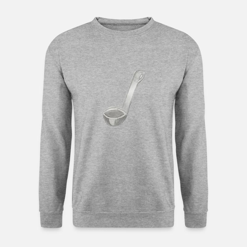 Kochlöffel - Unisex Pullover - Weißgrau meliert