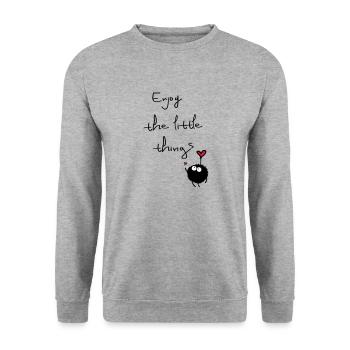 profiter des petites choses - Sweat-shirt Unisexe - gris chiné - Devant - Alina (178cm) & Michal (187cm)