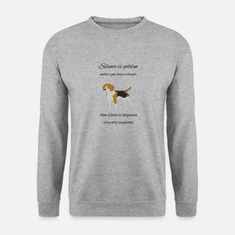 Beagle - Unisex Pullover - Weißgrau meliert